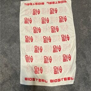 White Towel with Red BioSteel Logo